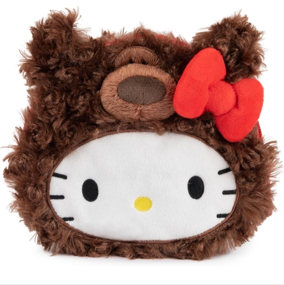 Gund + Hello Kitty Handbags - Gund + Sanrio Hello Kitty Philbin Teddy Bear Plush Pouch with Zipper New, Unopen